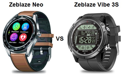 Zeblaze Neo Vs Zeblaze Vibe 3S Smartwatch