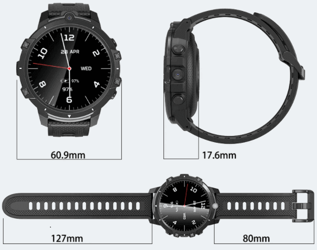 BlitzWolf BW-BE1 4G smartwatch Design