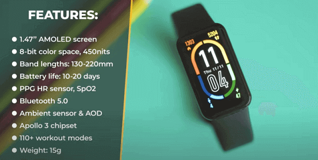 Xiaomi Redmi Smart Band Pro Features