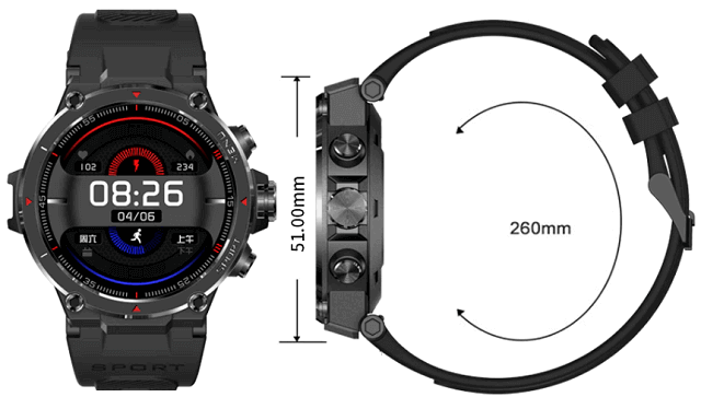 Vwar Stratos 2 Smartwatch design