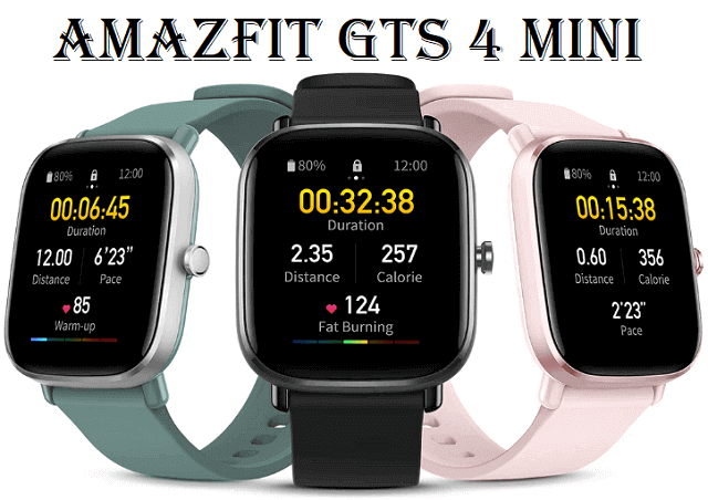 amazfit gts 4 mini smart watch
