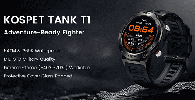 Kospet Tank T1 Smartwatch design