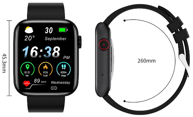 T12 Pro smartwatch design