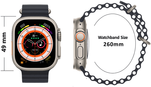 CX8 Ultra Max smartwatch design