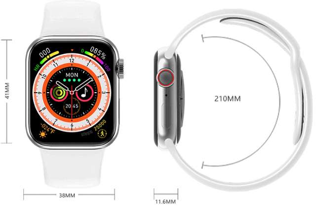 GS8 Mini smartwatch design
