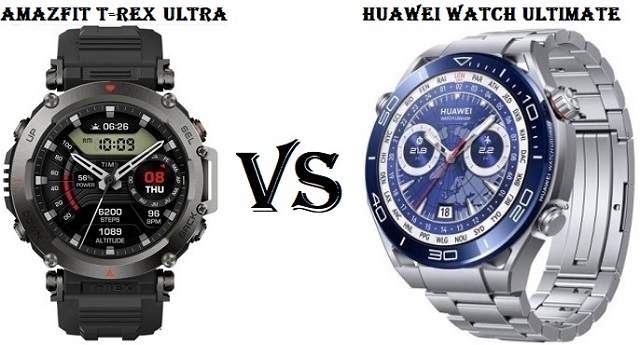 Amazfit T-Rex Ultra VS Huawei Watch Ultimate Amazfit T-Rex Ultra VS Huawei Watch Ultimate