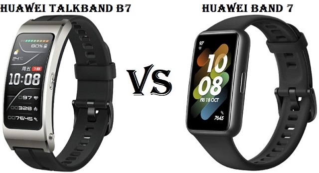 Huawei TalkBand B7 VS Huawei Band 7 Huawei TalkBand B7 VS Huawei Band 7