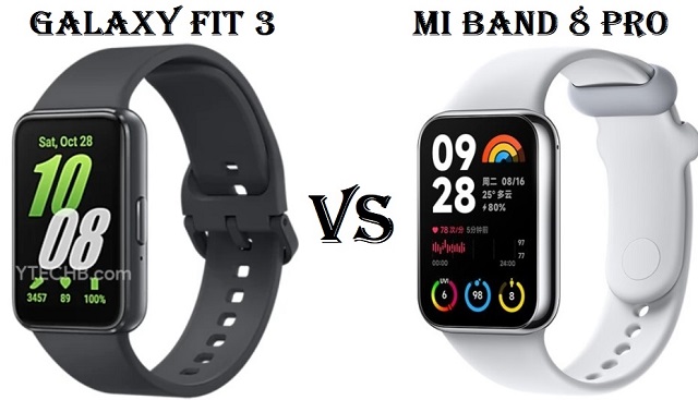 Samsung Galaxy Fit 3 VS Xiaomi Mi Band 8 Pro Samsung Galaxy Fit 3 VS Xiaomi Mi Band 8 Pro