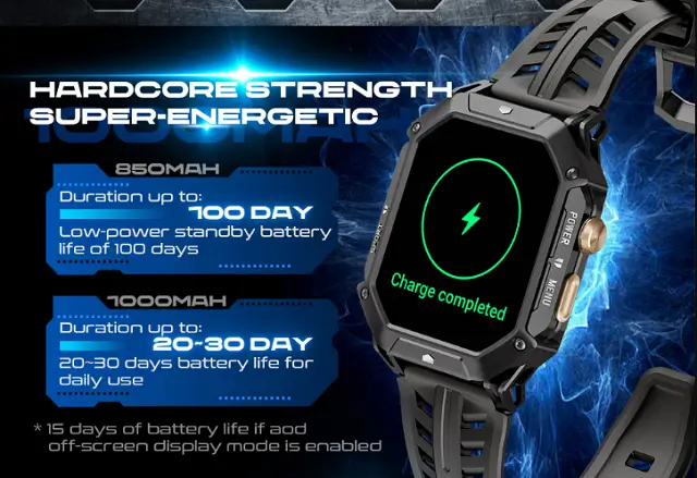 Cubot X1 smartwatch features