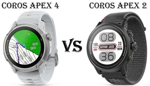Coros Apex 4 VS Coros Apex 2 Coros Apex 4 VS Coros Apex 2