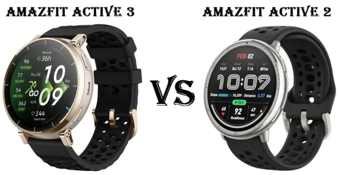 Amazfit Active 3 Premium vs. Amazfit Active 2 Amazfit Active 3 Premium vs. Amazfit Active 2
