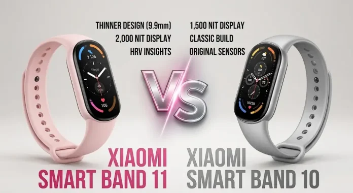 Xiaomi Mi Smart Band 11 vs Xiaomi Smart Band 10